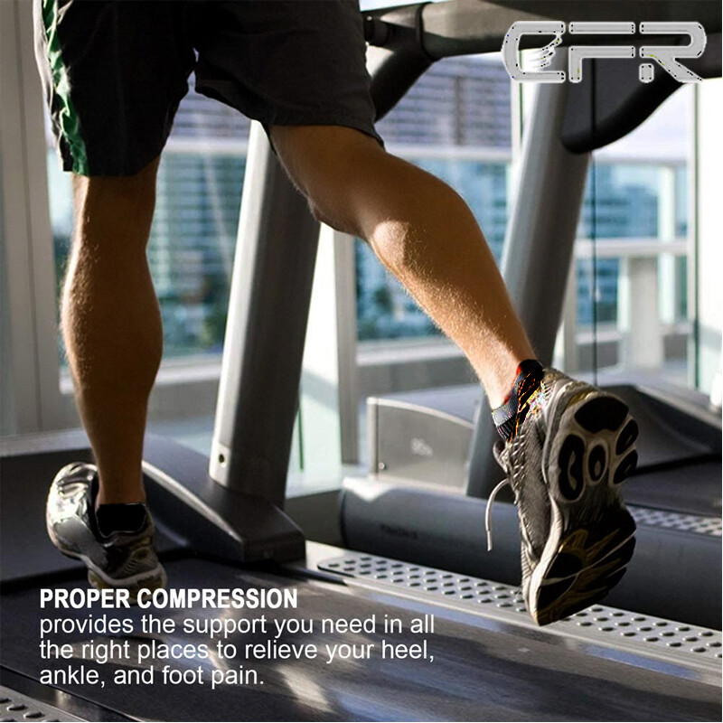 Cooper Compression Socks Ankle Support Heel Arch Plantar Feet Fatigue Pain IA