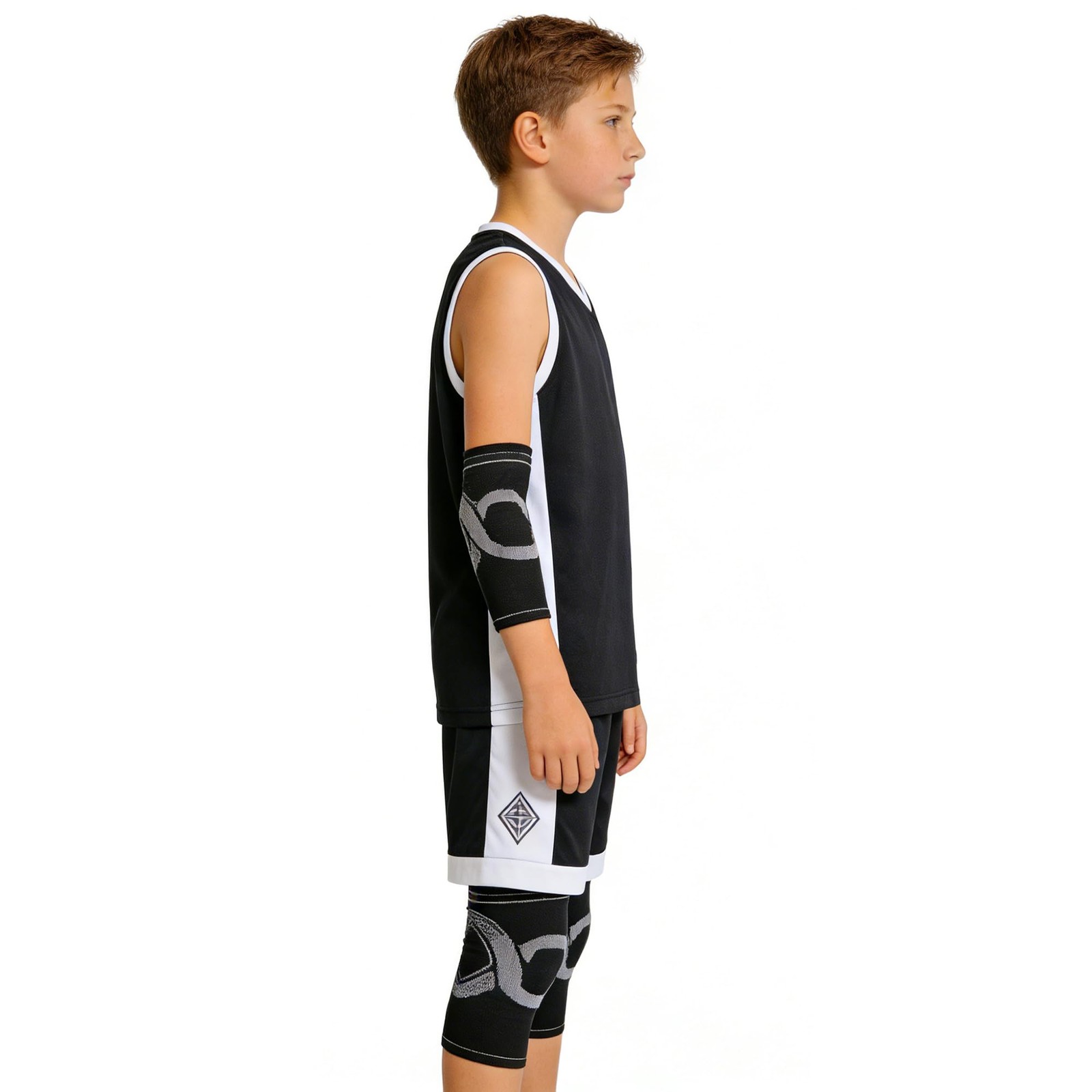 Kids Teens Compression Elbow Knee Sleeves Set, Boys Girls Breathable Elastic …