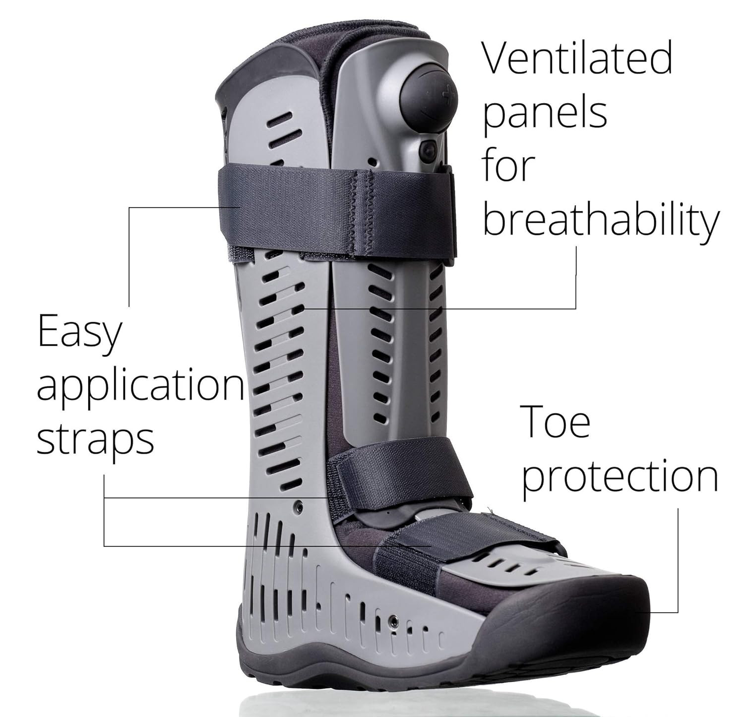Rebound Air Walker Boot with Compression Adjustable Comfortable Straps & Air Pum