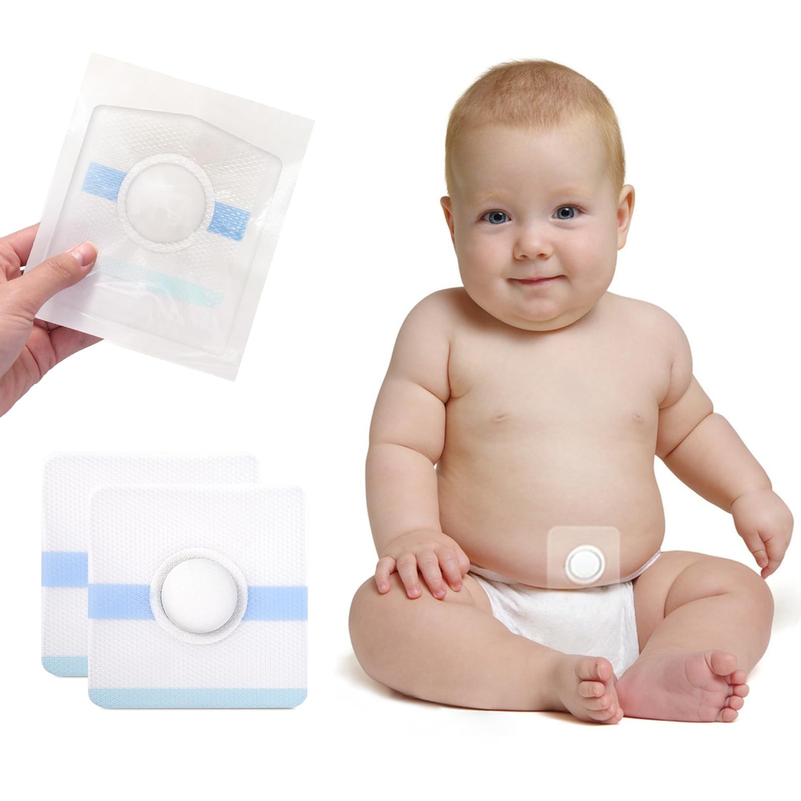 10 PCS Baby Belly Navel Patches Infant Umbilical Hernia Patch Cotton 8×8 cm