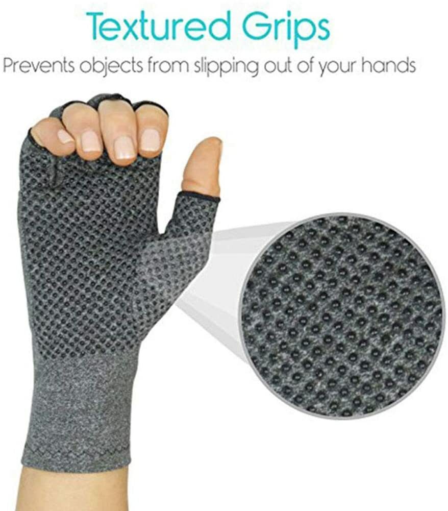 Pain Relief Copper Compression Gloves Medical Arthritis Hand Support Brace M-XL