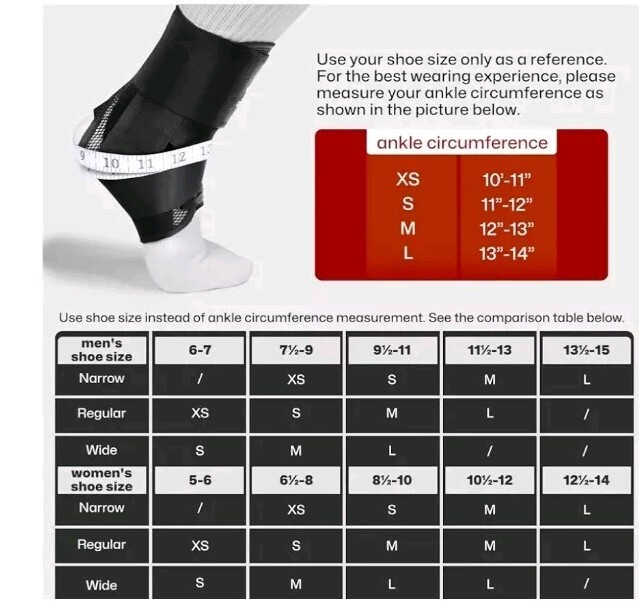 Quick Lace Up Ankle Brace Support for Sprained Ankle Wrap Size Large