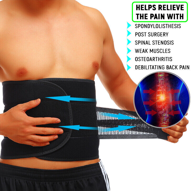 Back Support Lower Back Brace Lumbar Support Belt Pain Relief Sciatica Men Women