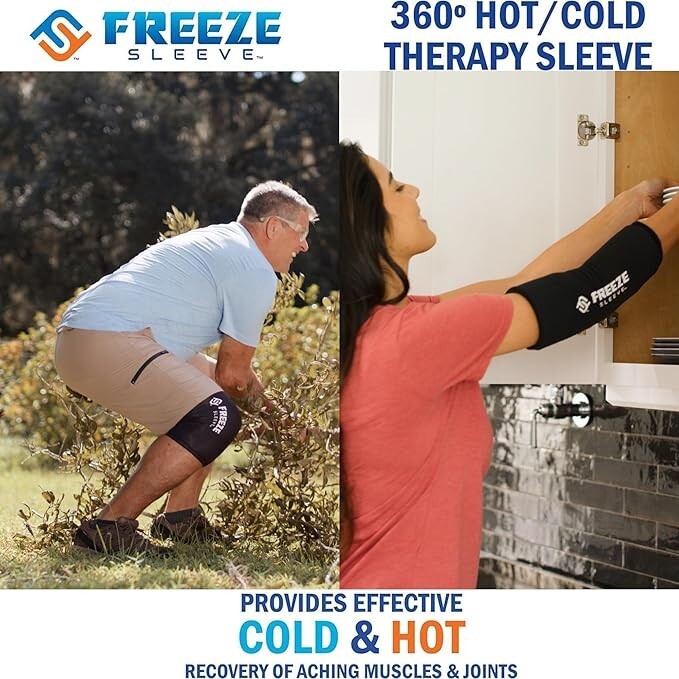 Freeze Sleeve Cold Therapy Compression Sleeve Size Large