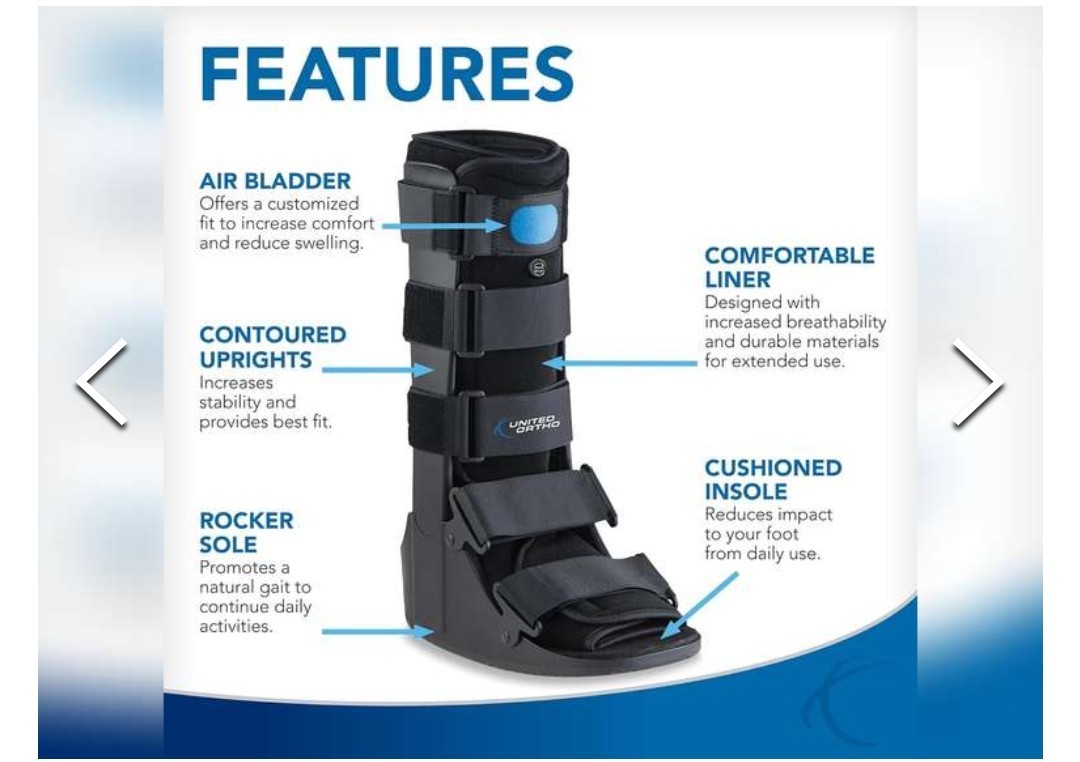 United Ortho USA14105 Air Cam Walker Fracture Boot, Medium