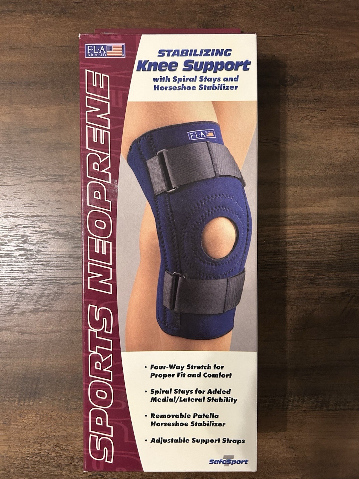 FLA Orthopedics Knee Brace knee Stabilizer Blue Size Small