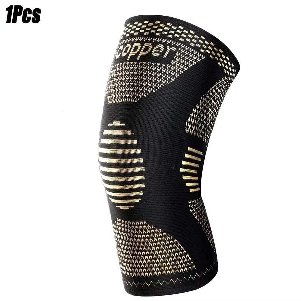 Copper Knee Sleeves Silver Compression Brace Support Sport Joint Injury Pain