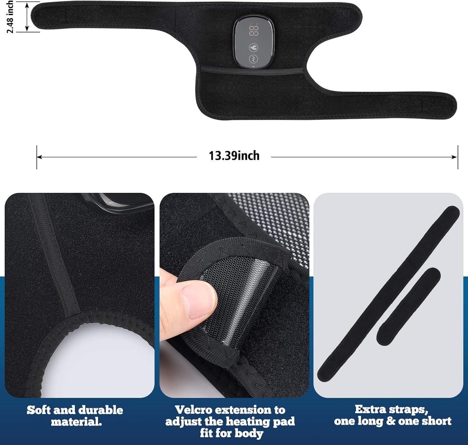 Shoulder Brace Support Adjustable Compression Joint Pain Relief Cuff Heated Warm