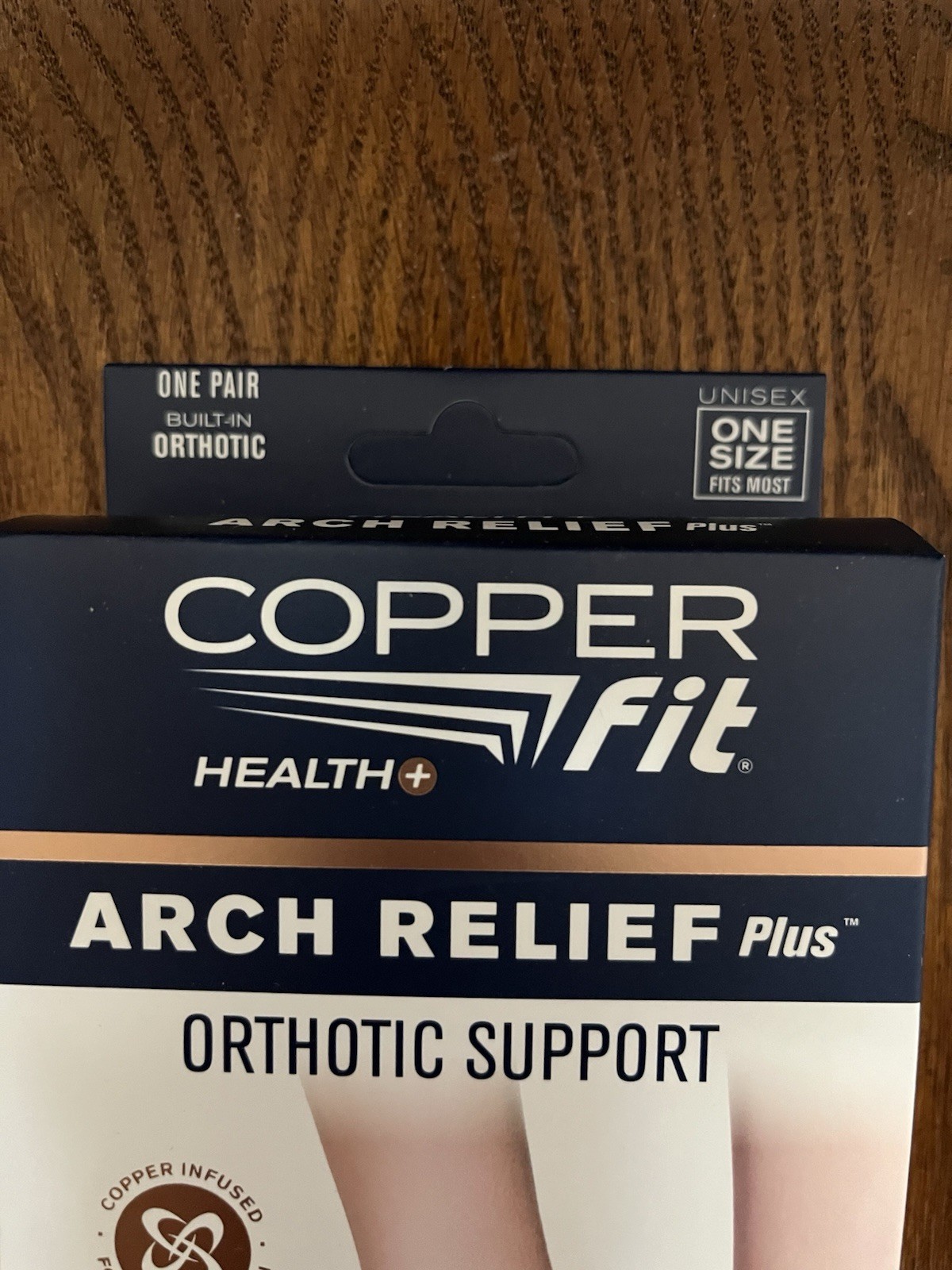 Copper Fit Health Unisex Arch Relief Plus with Built-In Orthotic Support – Black