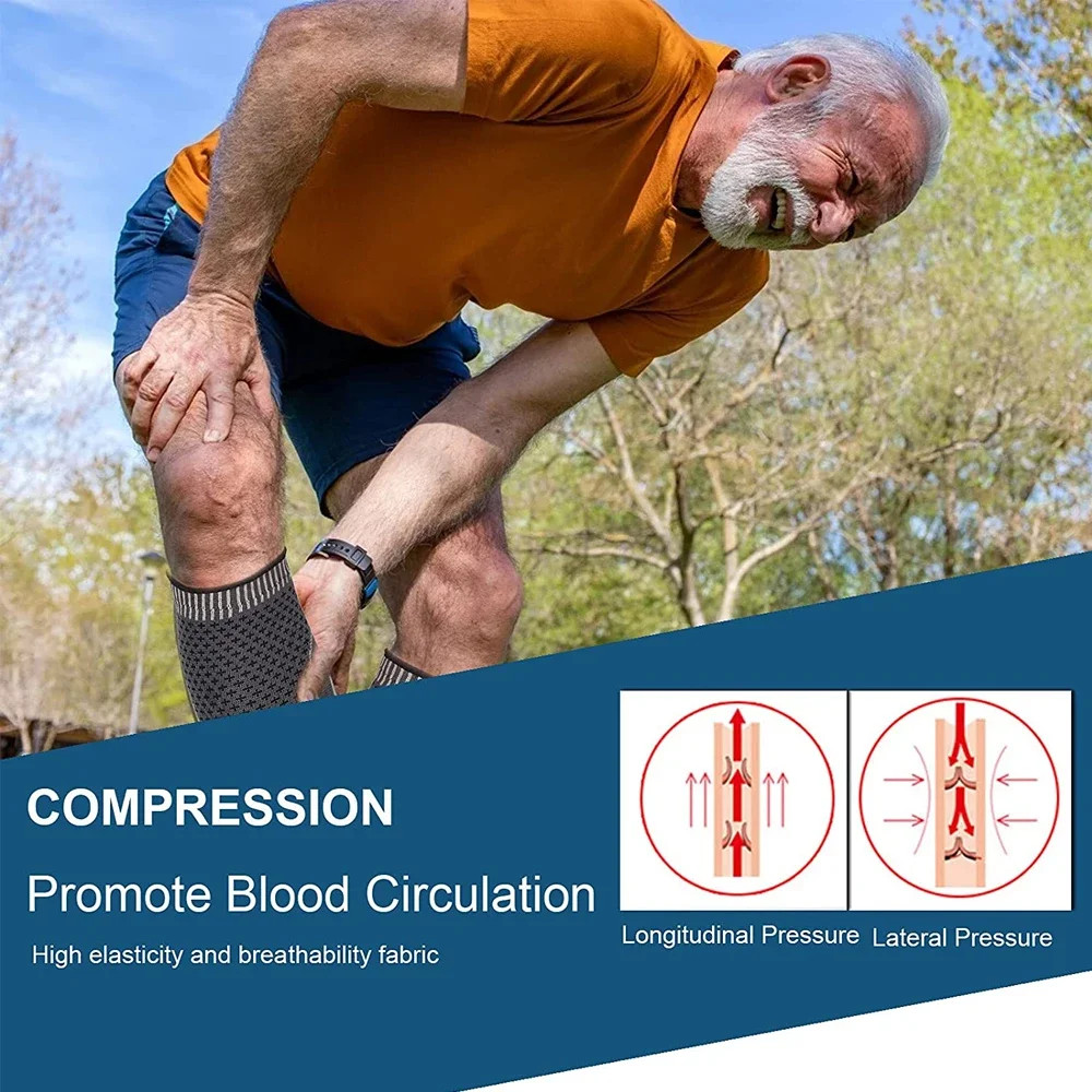 1PC Calf Compression Sleeve -Shin Splint Compression Sleeve Recovery Varicose Ve