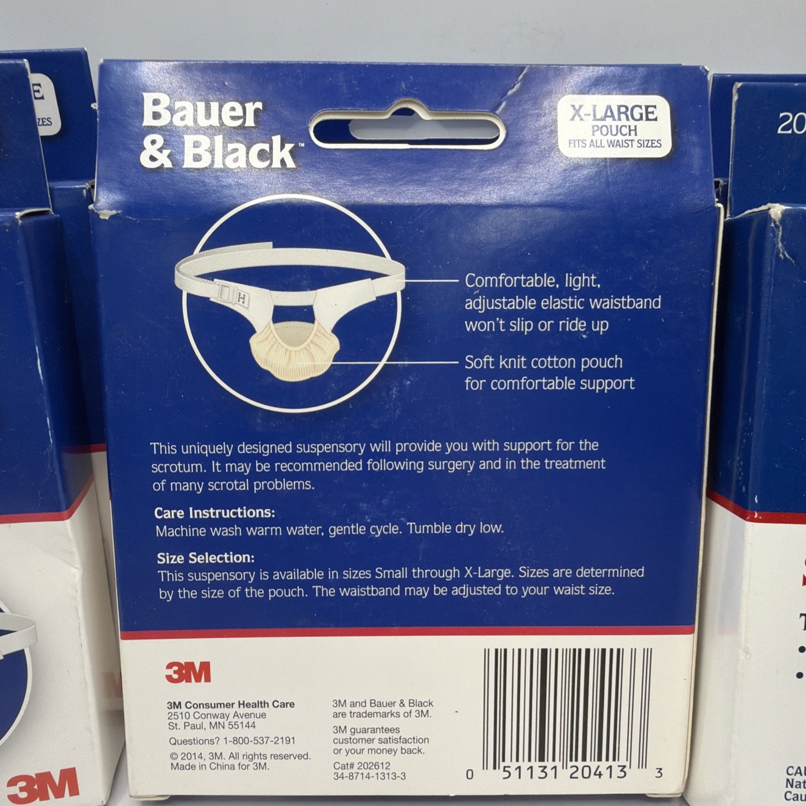 6 Pack Bauer & Black Therapeutic Suspensory Pouch Scrotal Support XL 202612 3M