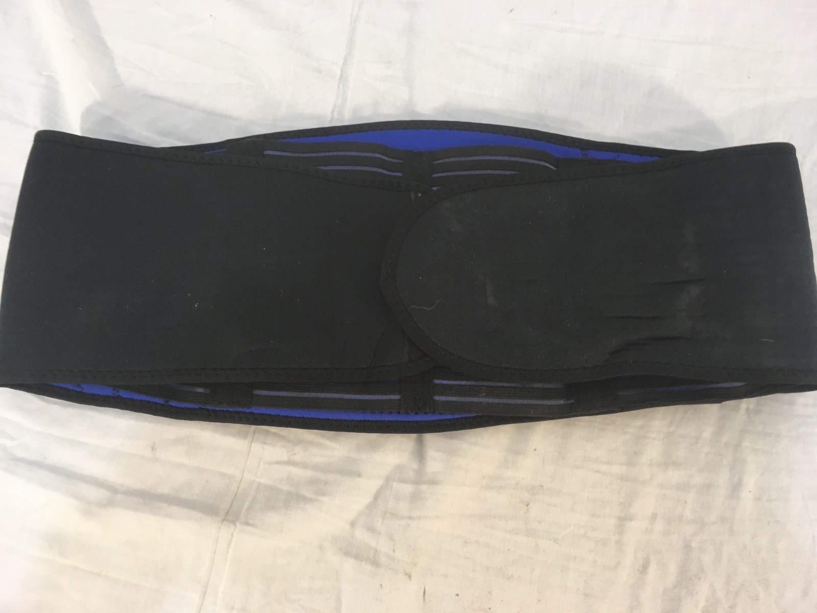 Walgreens Brand Black Large Adjustable Hook Loop Padded Back Brace Waist Belt