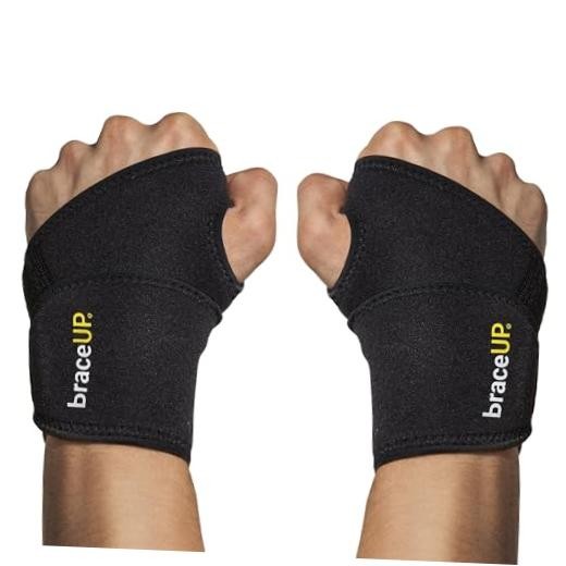 Adjustable Wrist Wraps for Men and Women – Workouts Wrist Band, Carpal 2 Black