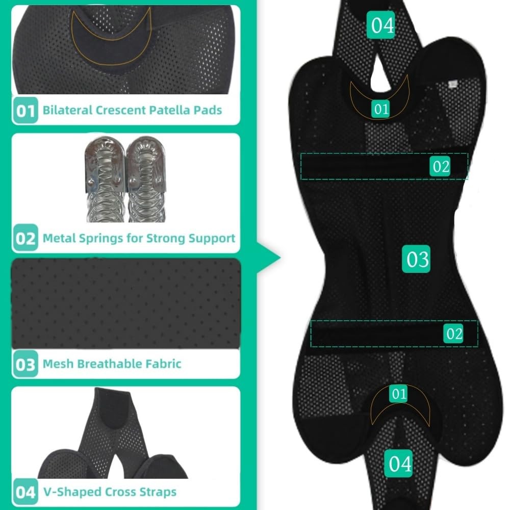 Malloraned Knee Brace for Women Men,Meniscus Support X-Large, Black