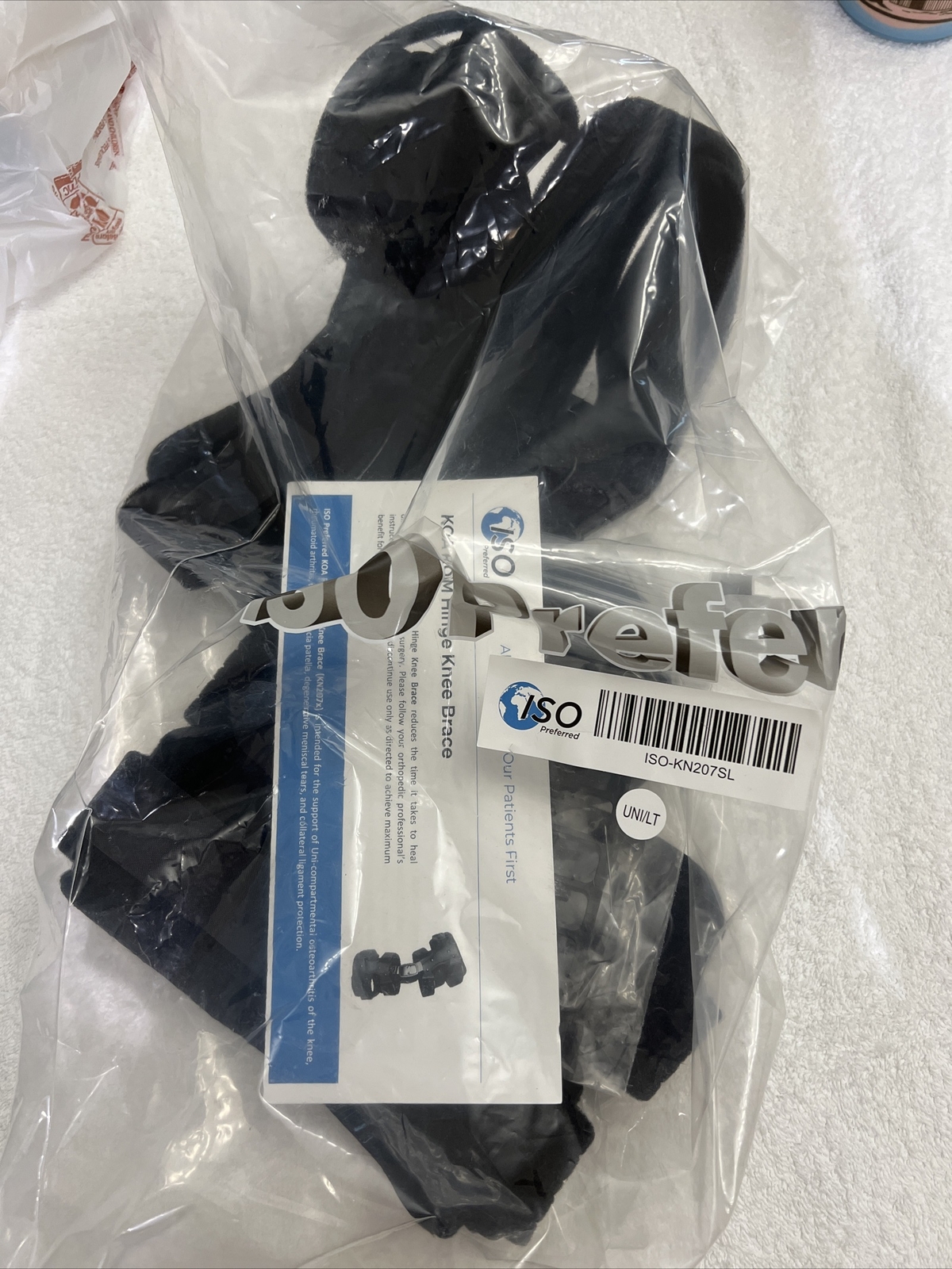 New Iso Preferred Black KOA ROM Hinge Left Knee Brace KN207SL Size UNI/LT