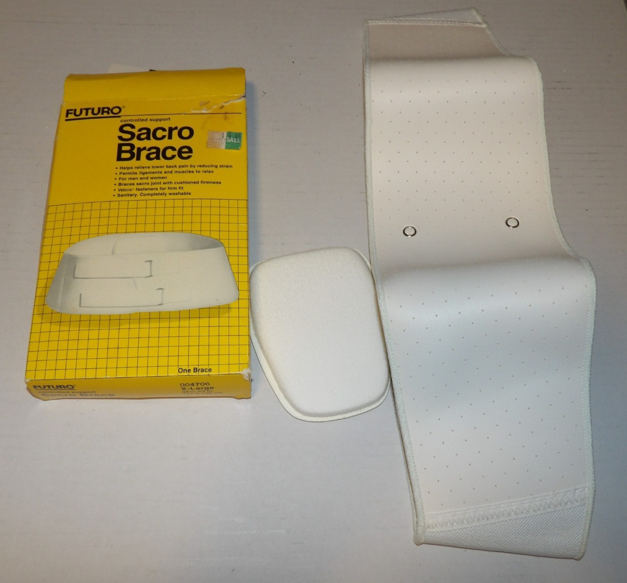 FUTURO Sacro Brace Controlled Support – X-Large – NEW IN BOX- Vintage 1983