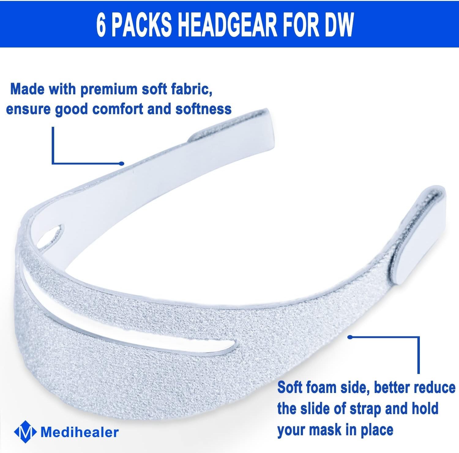 6-Pack Ultra-Comfort Headgear Straps for DreamWear – Sleep in Blissful Comfort
