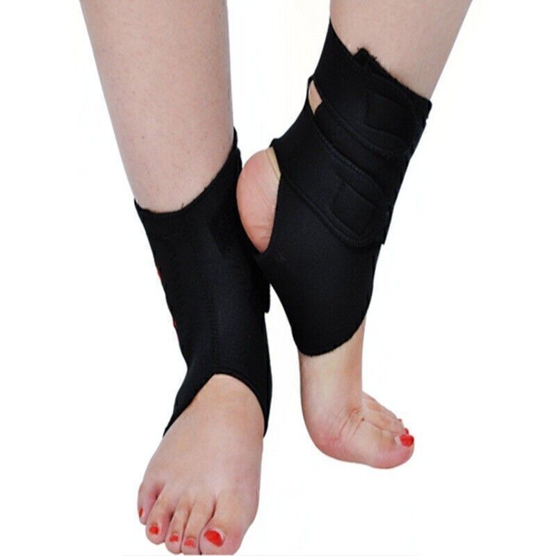 2pcs Self-heating Tourmaline Far Infrared Magnetic Therapy Ankle Support Brace