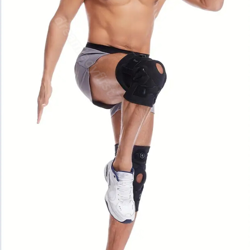 Knee Brace Hinged Compression Sleeve Open Patella Joint Support Stabilizer Wraps