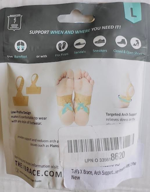 Tuli’s The X Brace LARGE Plantar Fasciitis & Sever’s Disease Support Brand New