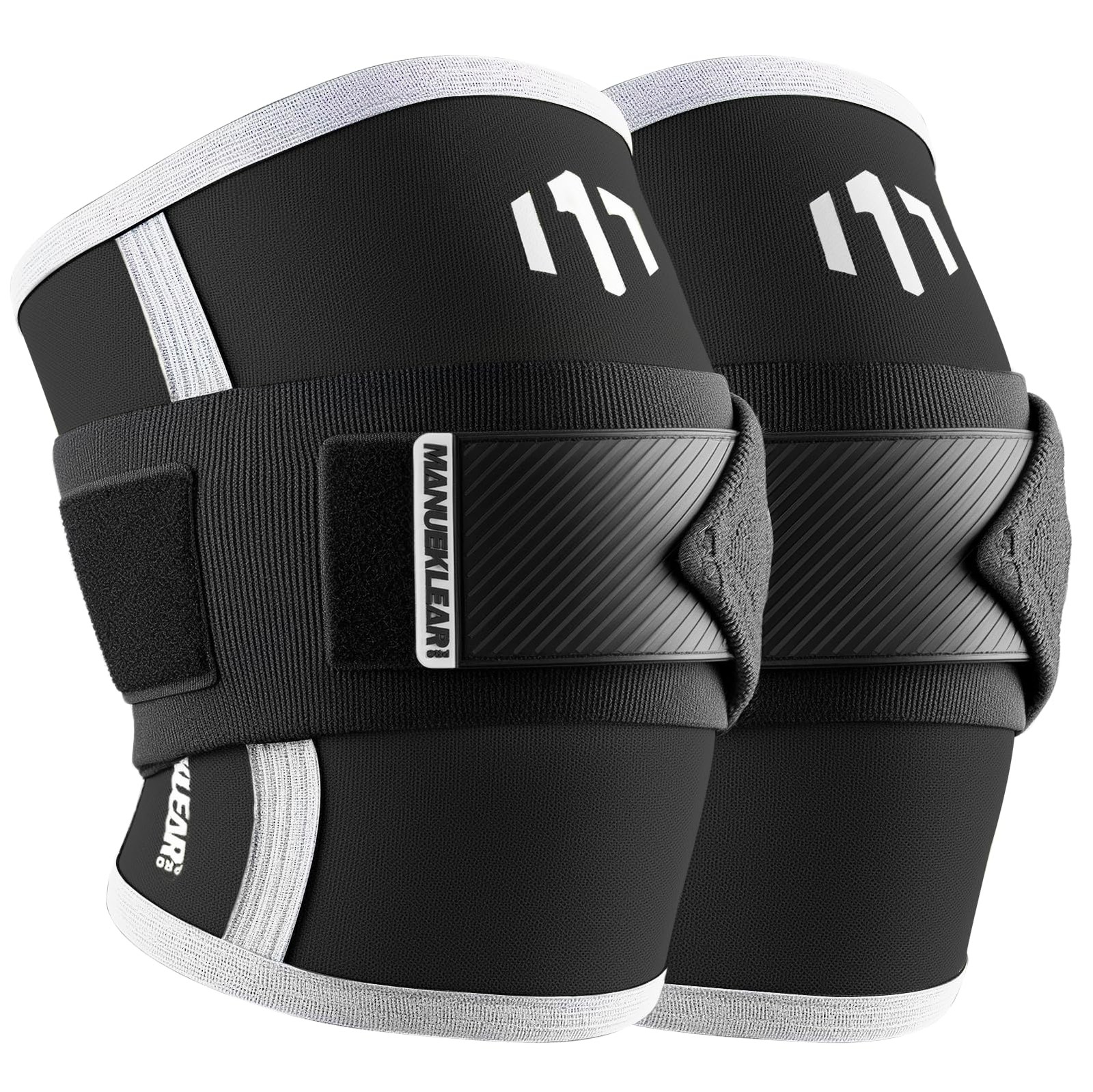 MANUEKLEAR Adjustable Compression Elbow S(10.23-11.02 IN), Obsidian Black