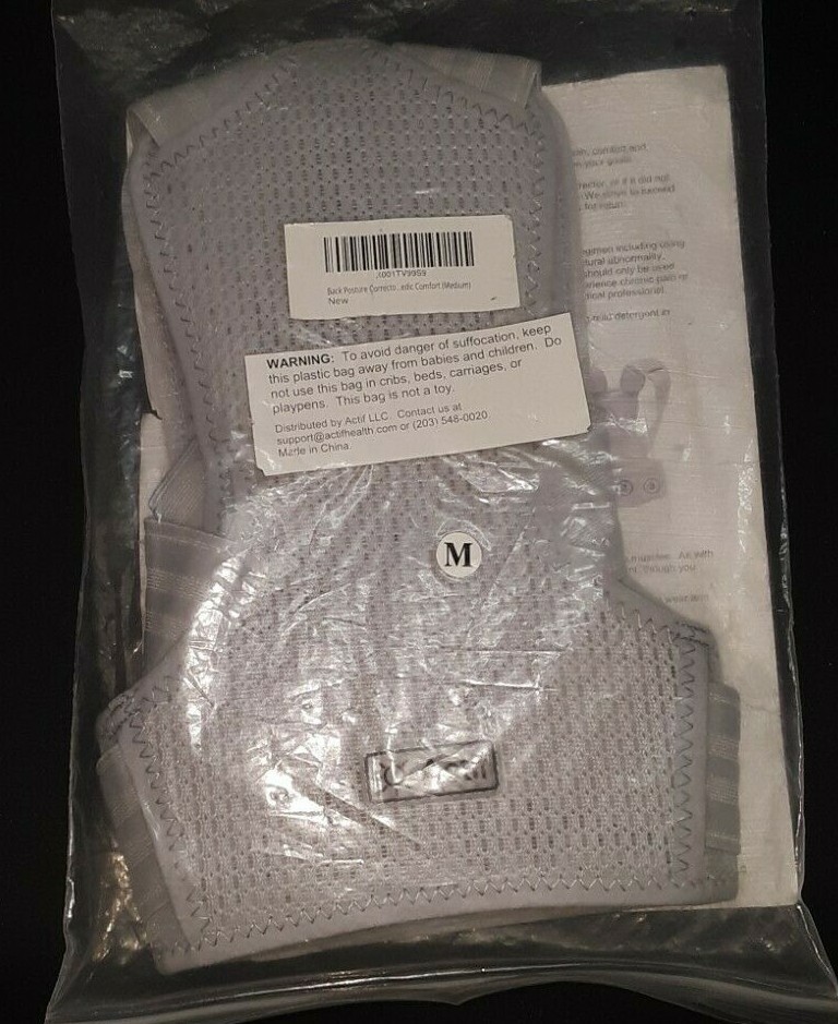 ACTIF BACK & SHOULDER POSTURE CORRECTOR WOMEN GREY MEDIUM unsealed nip