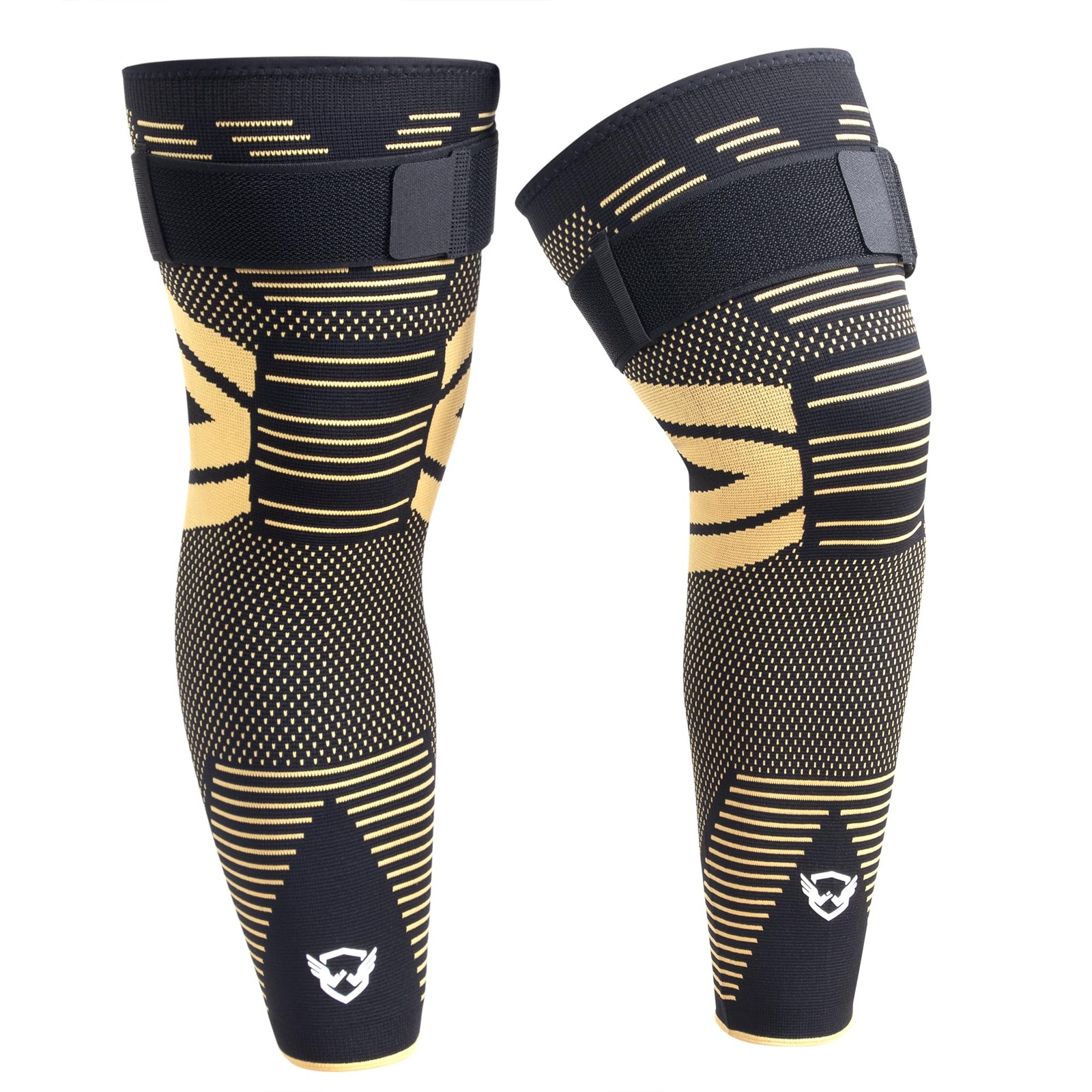 DRwelland Leg Sleeves (PAIR) Copper Infused for Large, Black