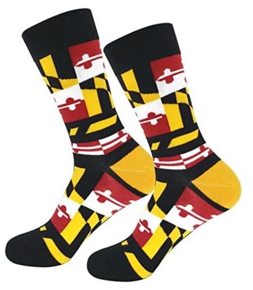Socks – Novelty Maryland Gifts for Men & Women Medium Maryland Flag