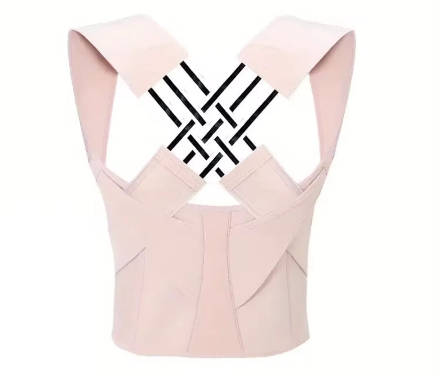Black Posture Corrector Brace Back Support Belt Adjustable Shoulder Trainer