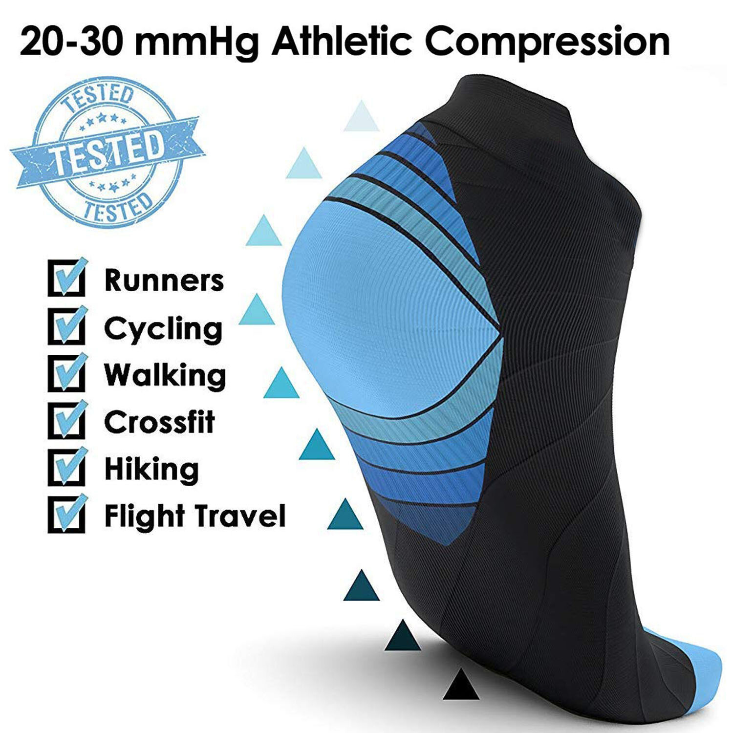 Ankle Sleeve Compression Socks Support Arch Heel PLANTAR FASCIITIS Foot Pain US