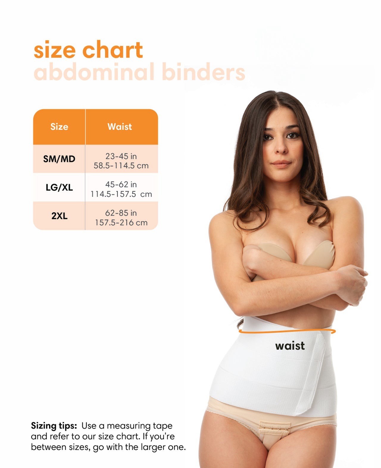 Isavela 9″ Abdominal Binder AB01 Adjustable Post-Op Support Size LG/XL 3 Panels