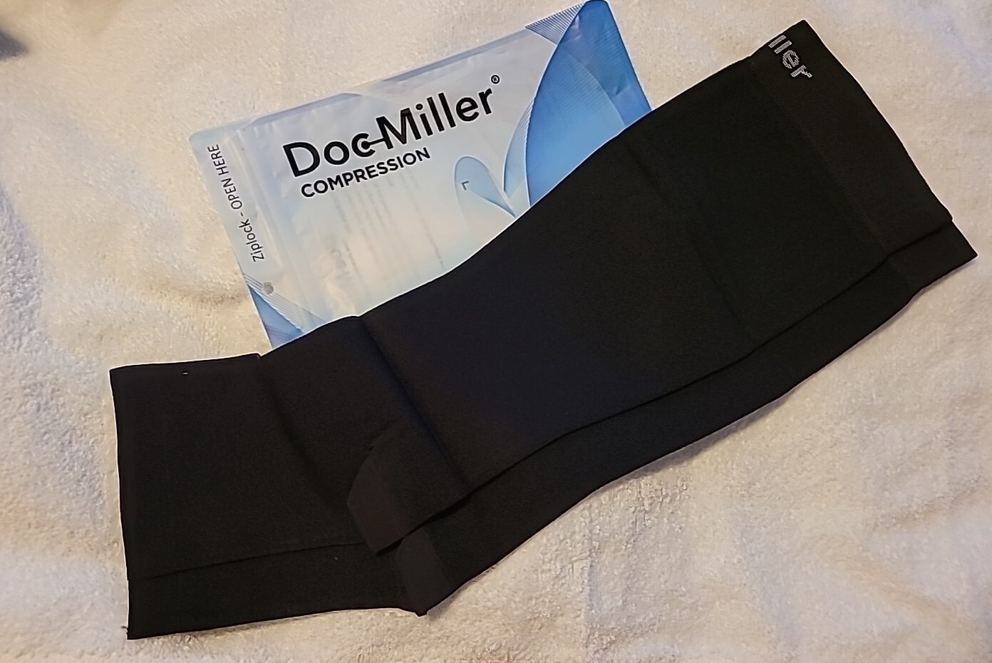 2 Doc Miller Open Toe Compression Socks 15-20mmHg Recovery Varicose BLACK