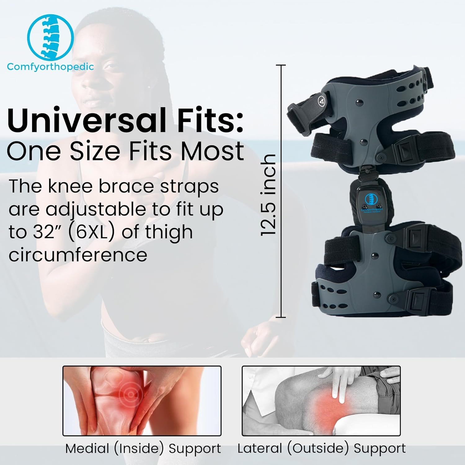 UPGRADED OA Unloader Knee Brace for Men and Women Medial Arthritis Pain & Osteoa
