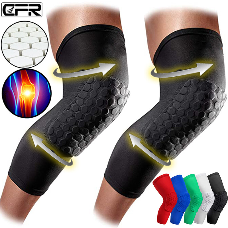 Honeycomb Pad Antislip Leg Knee Long Sleeve Basketball Crashproof Protector Gear