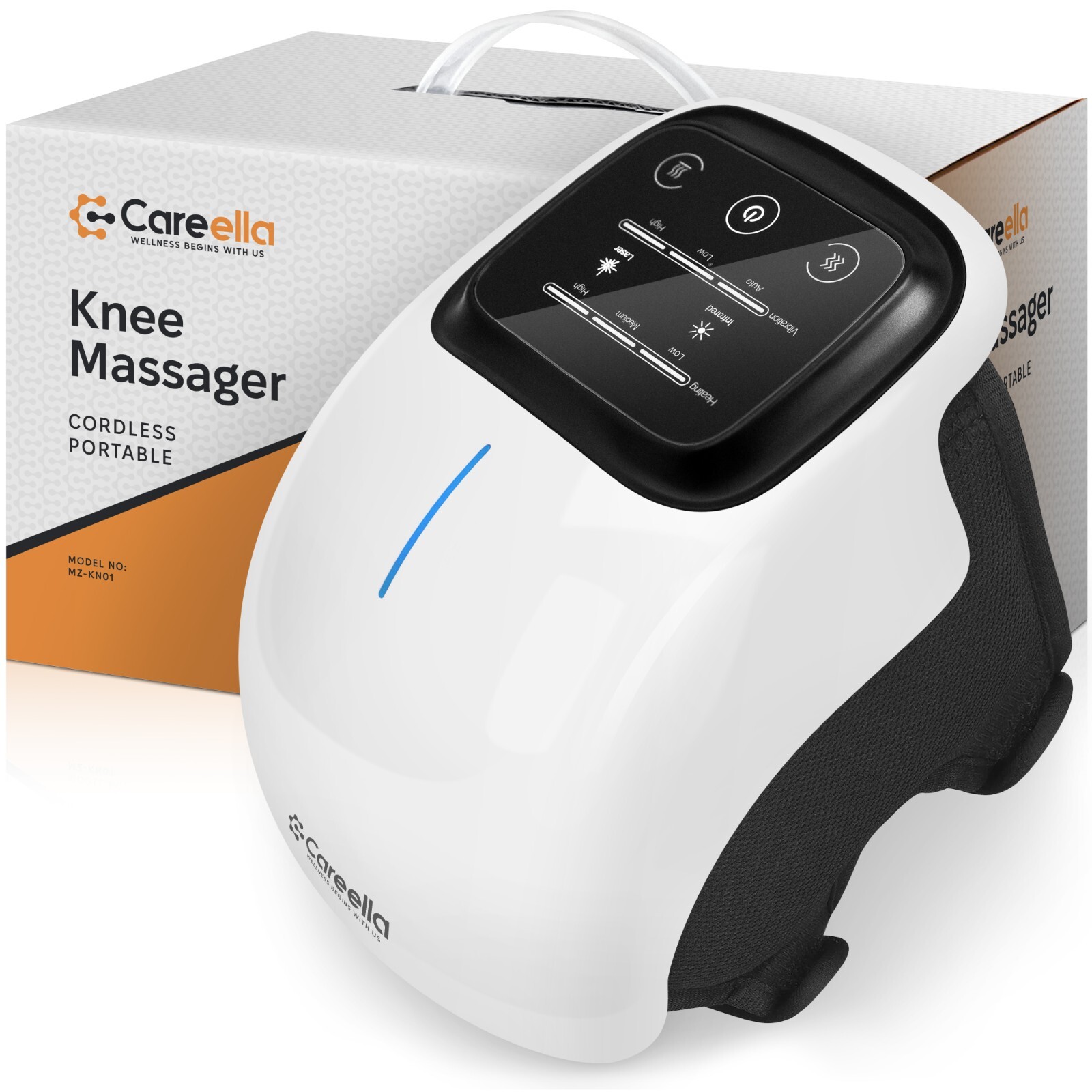 Careella Wireless Knee Massager with Heat and Red Light – Knee Heating Pad