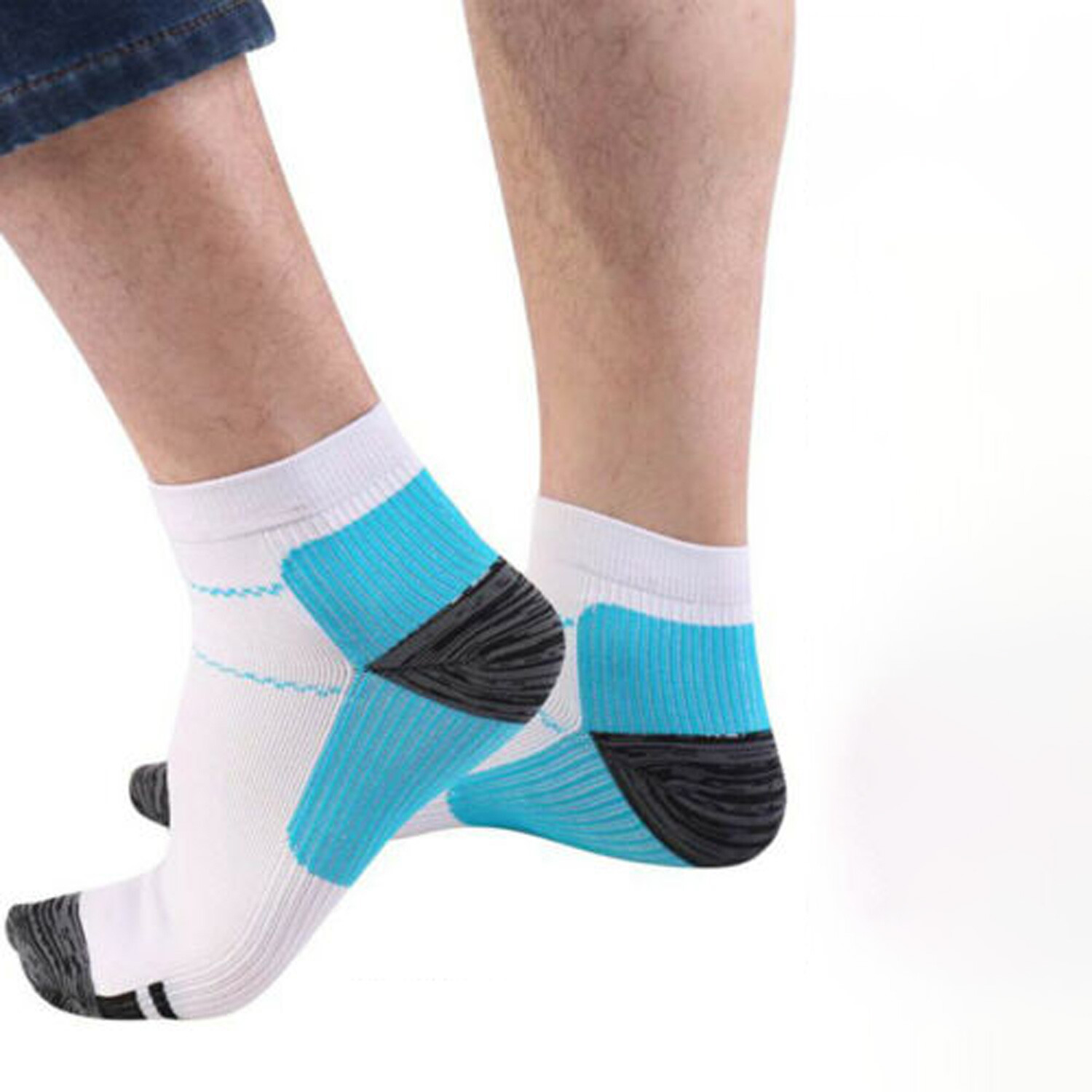 Ankle Brace Compression Sleeve Support Socks Foot Fasciitis Pain Relief Men USA