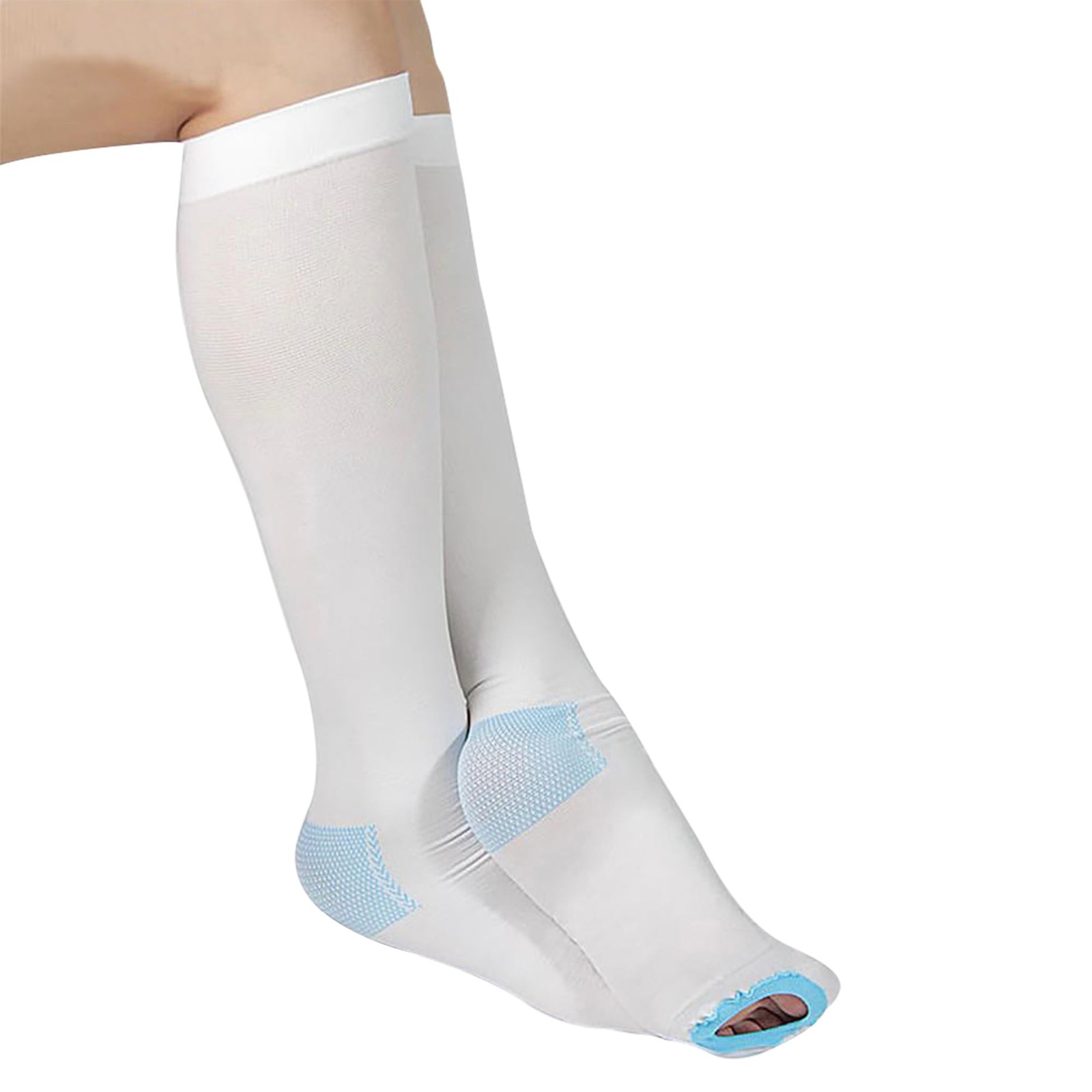 SNUG360 Anti Embolism Stockings for Women & Men, 15-20 mmHg, Ted Large, White