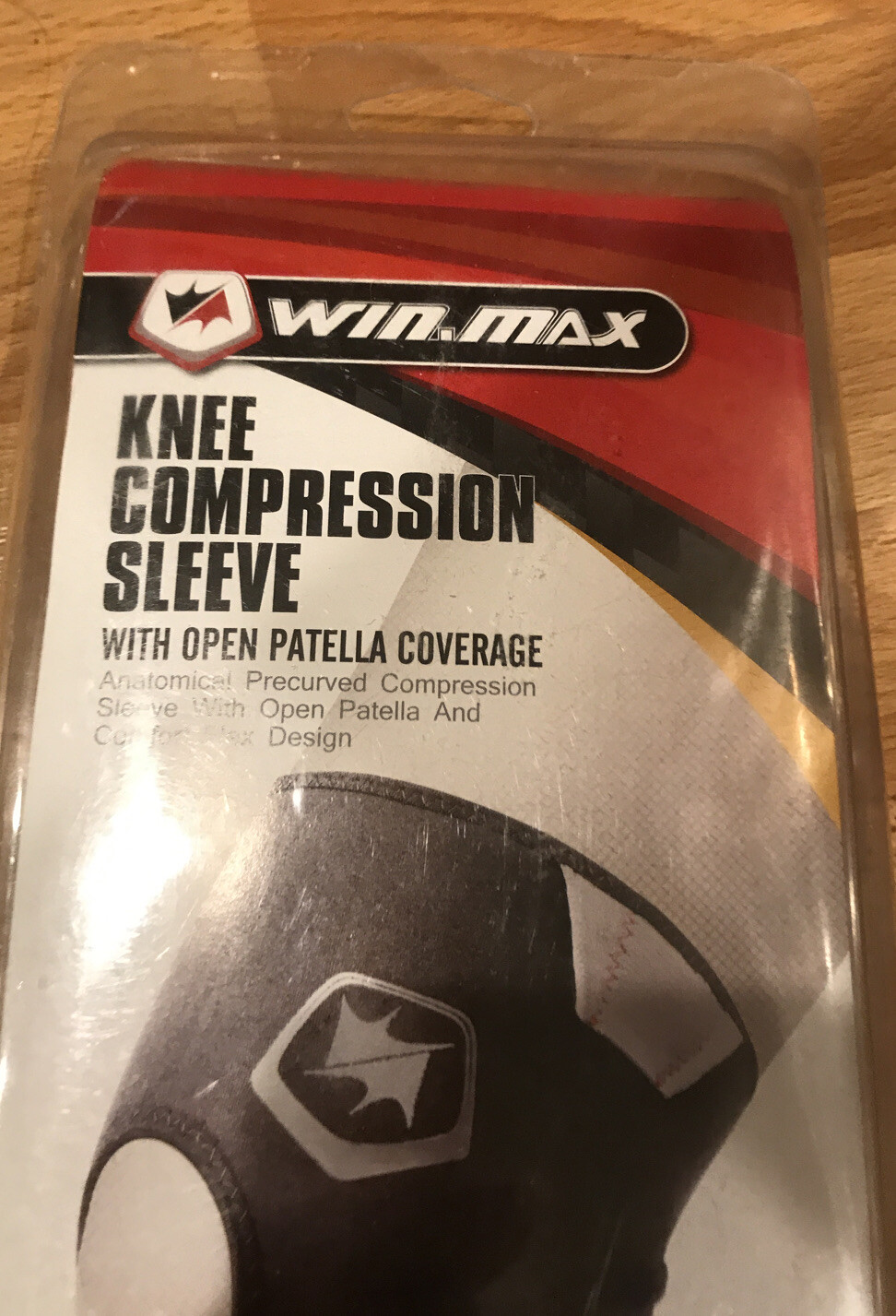 WinMax Knee Compression Sleeve Support Brace Neoprene W/Open Patella Coverage M