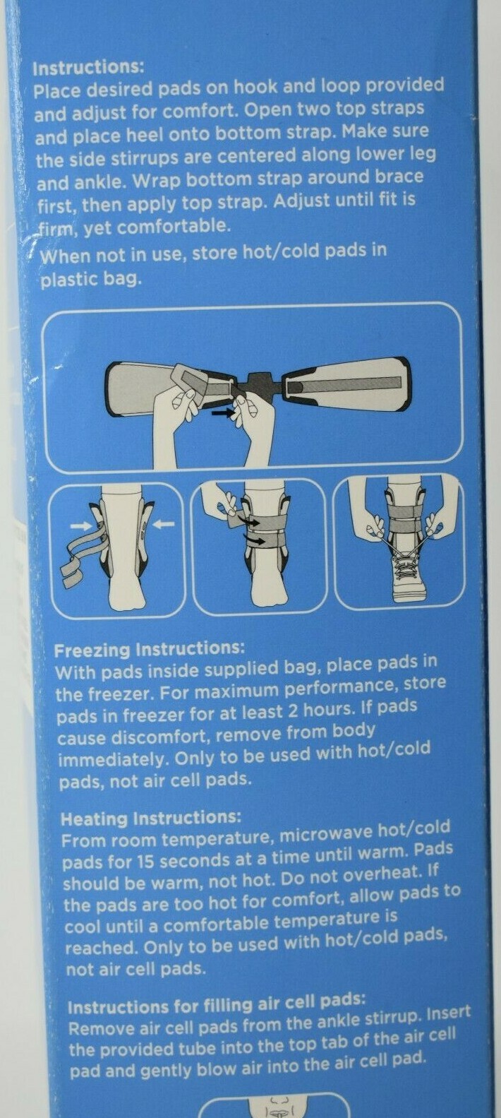 Walgreens Adjustable Stirrup Ankle Brace Hot or Cold Left or Right Foot One Size