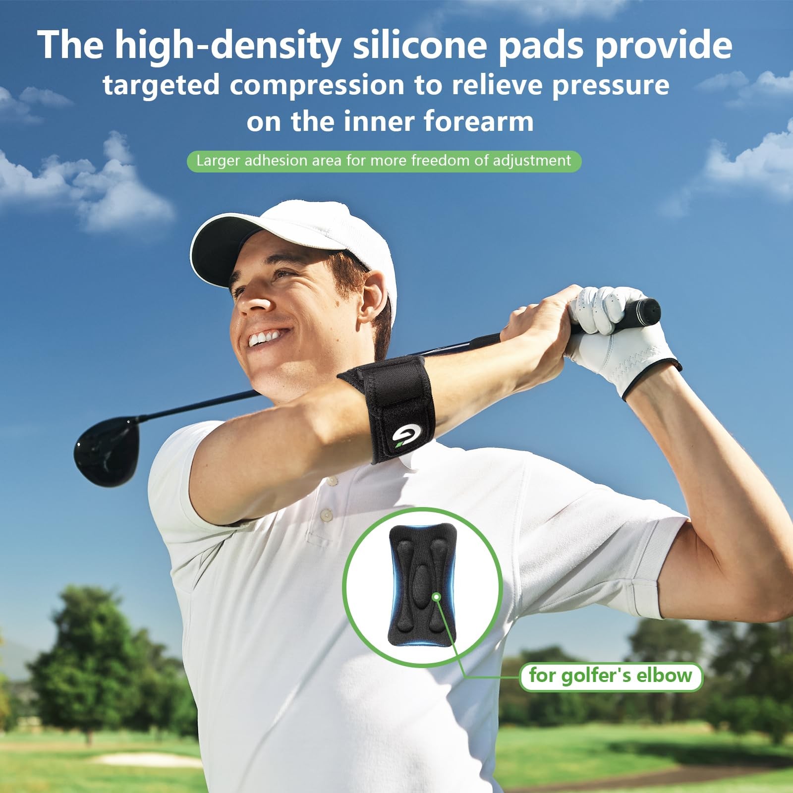 Tennis Elbow Brace for Men , Adjustable Elbow Strap for Tendonitis with Compr…