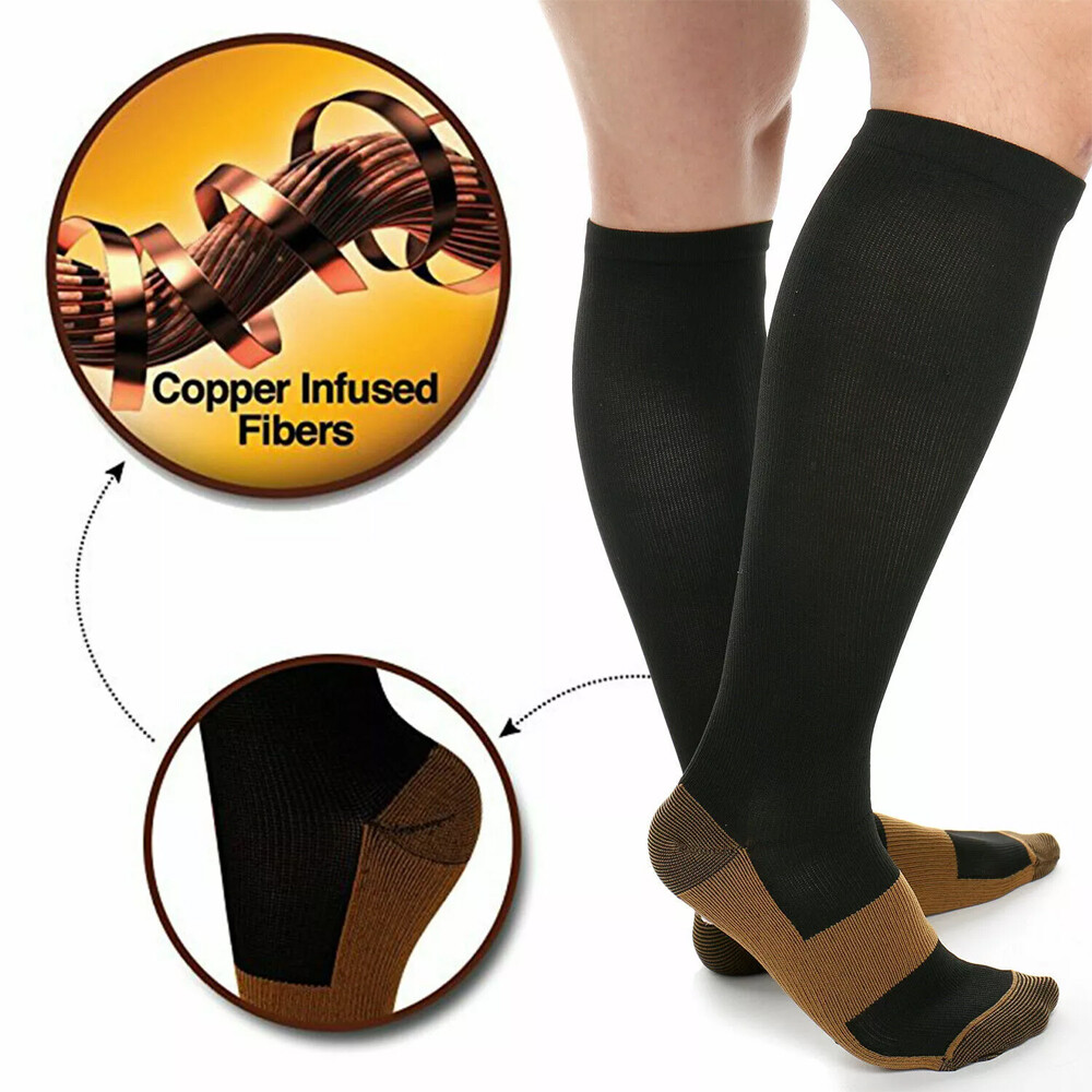 Physix Gear Compression Socks Support Stretch Plantar Fasciitis Pressure Socks