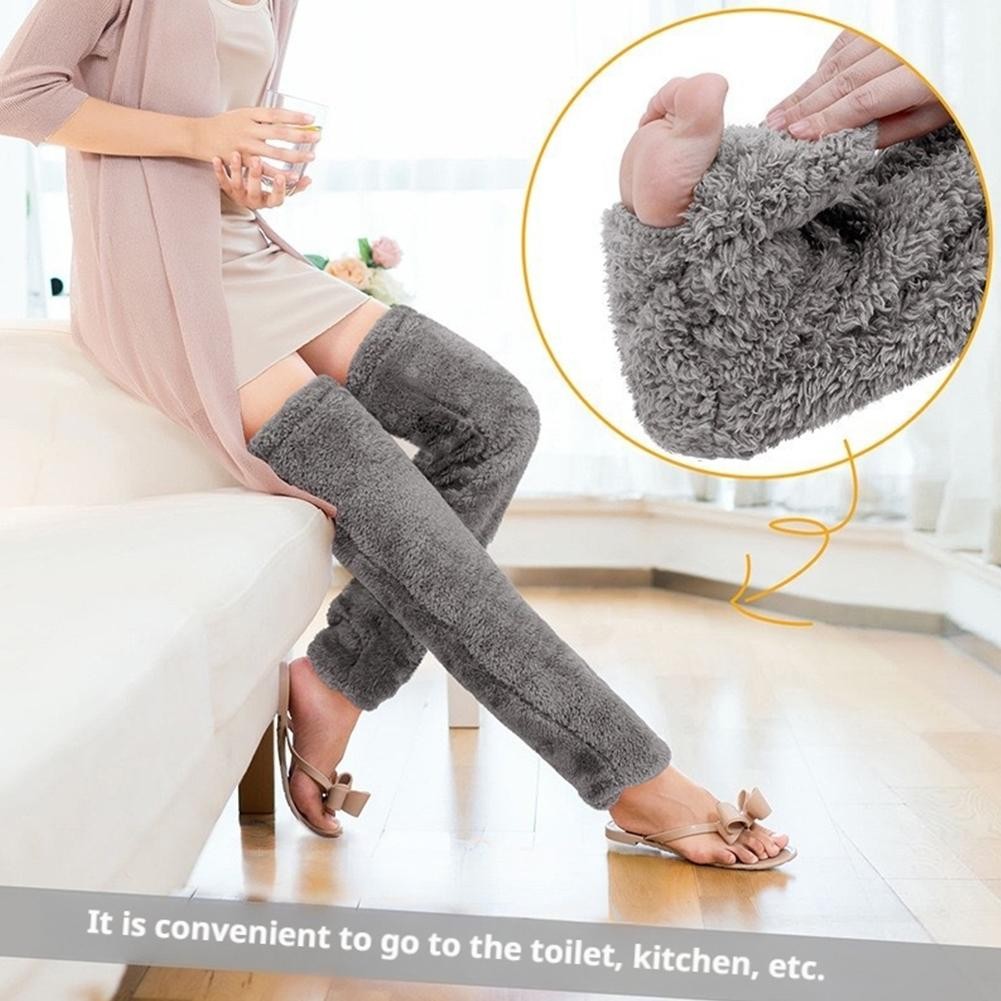 Winter Warm Women Slippers Shoes Thick Home Floor Socks Non Slip Fuzzy Socks]