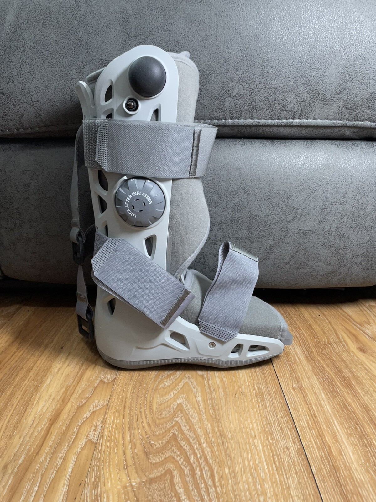 NEW Aircast Walking Boot Brace Short Soft Strike 2 Built in Pumps Gray Size XS