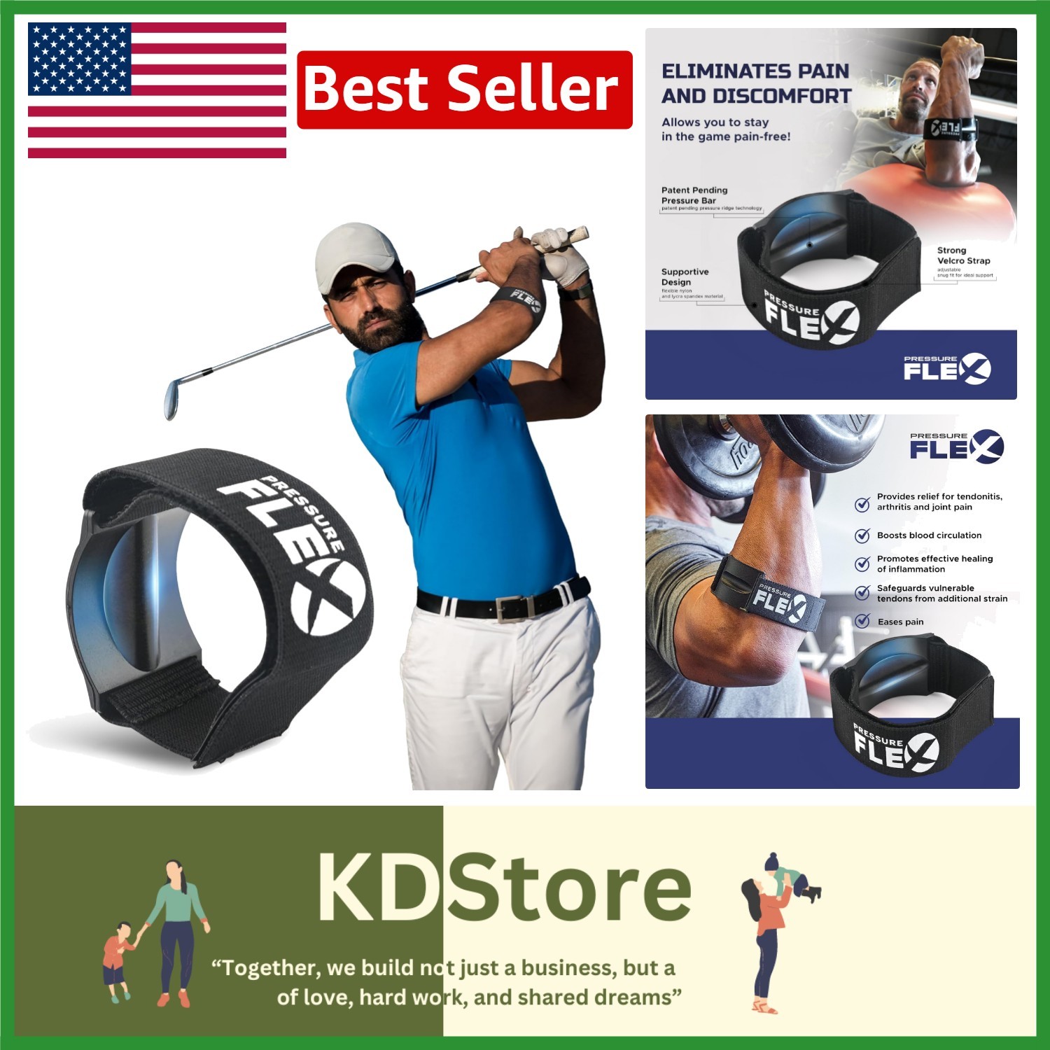 Customizable Forearm Compression Arm Band for Quick Recovery – Men’s Elbow Brace