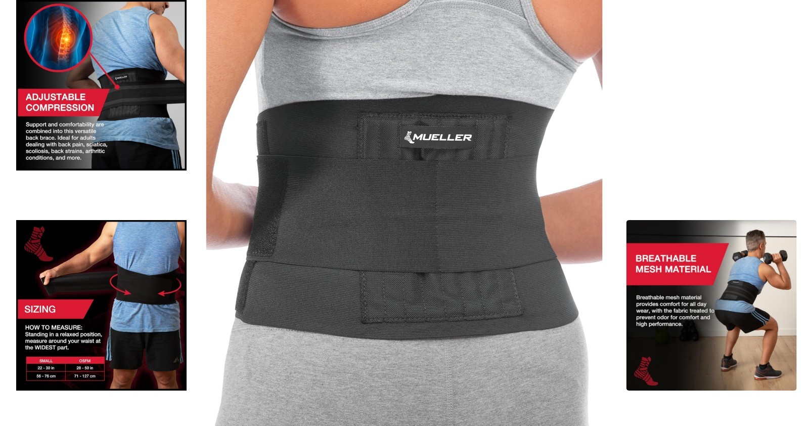 Supportive Back Brace for Back Strains Sciatica and Posture Correction