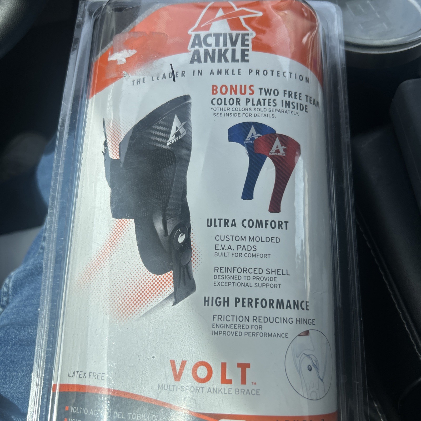 Active Ankle Volt Multi Sport Ankle Brace- Small Black Multisport Rigid