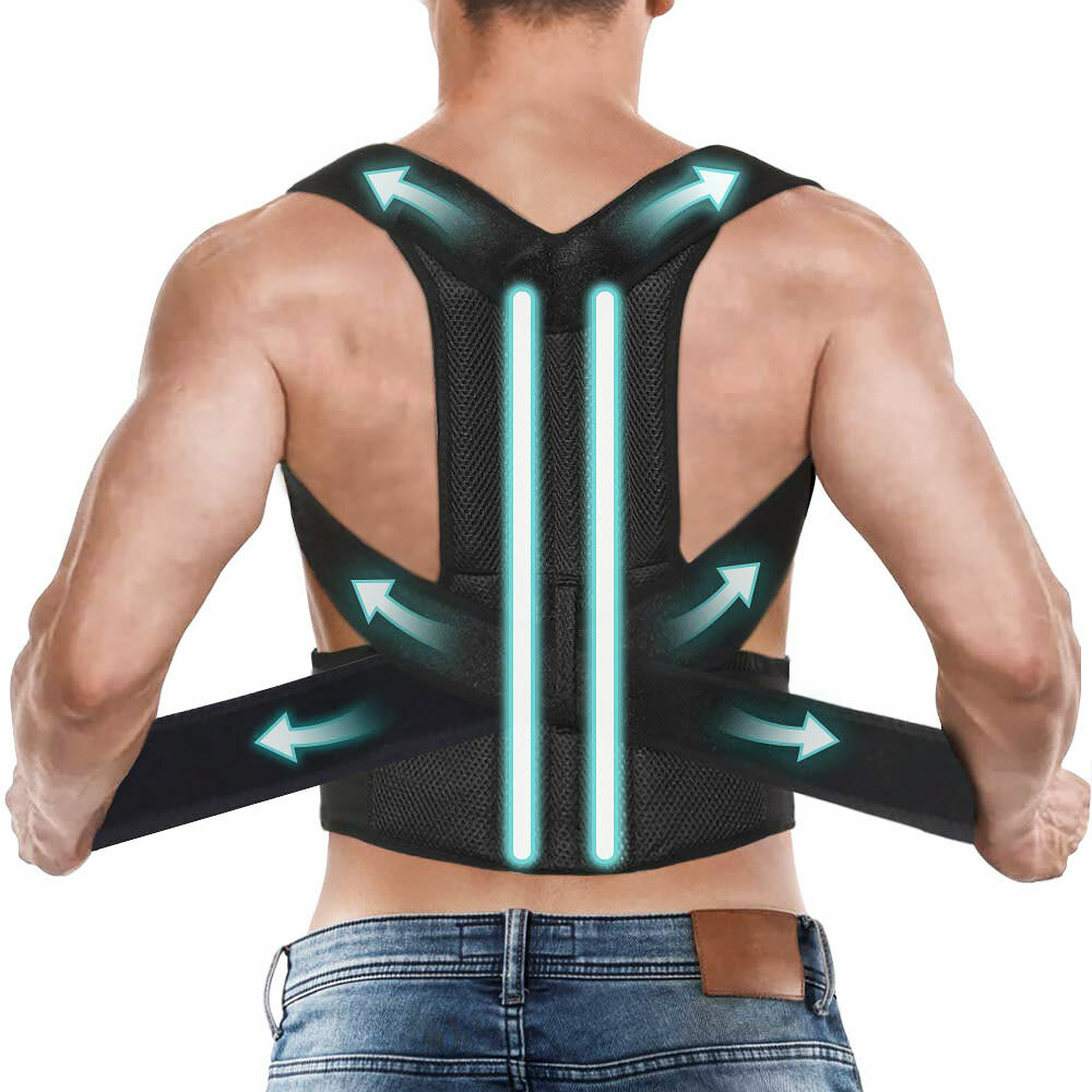 Heavy Duty Lift Lumbar Lower Back Waist Support Belt Brace Suspenders for Work