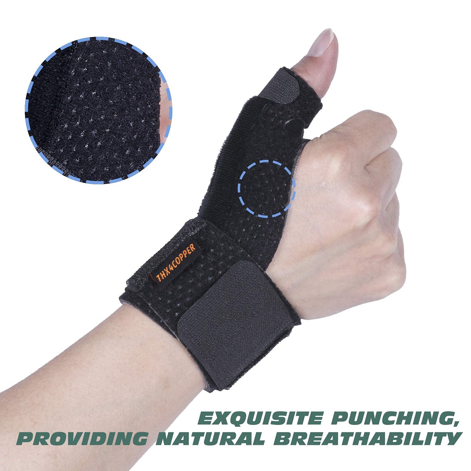 Reversible Thumb & Wrist Stabilizer Splint for BlackBerry Thumb, Trigger Fing…