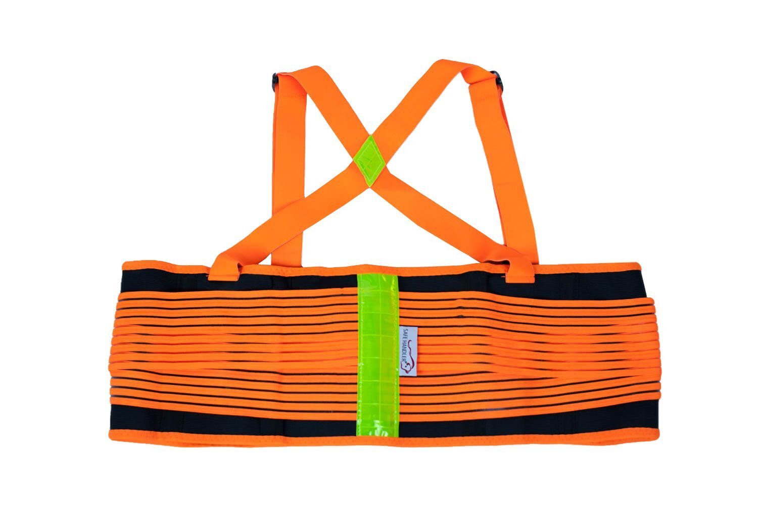 Lifting Support Weight Belt, Reflective Lower Back Brace, Orange (Pack of 1)