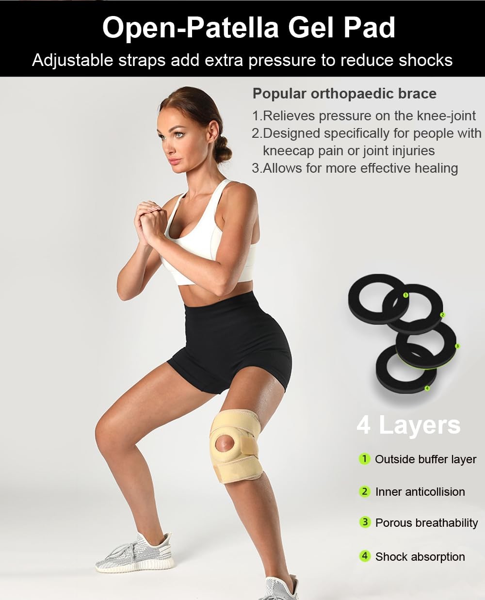 Knee Braces for Knee Pain Women Men, Patellar Tendon Support Strap, Knee Brac…
